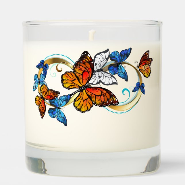 Infinity of Monarch Butterflies Scented Candle (Front)