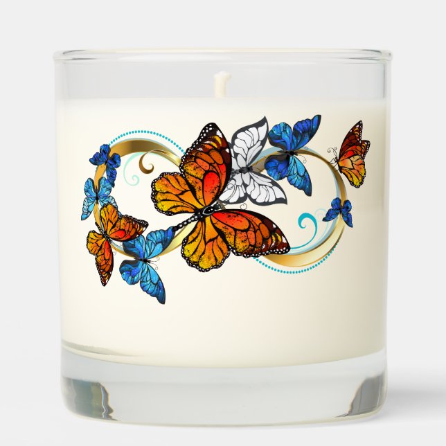 Infinity of Monarch Butterflies Scented Candle (Front)