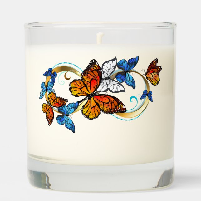 Infinity of Monarch Butterflies Scented Candle (Front)