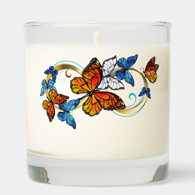 Infinity of Monarch Butterflies Scented Candle (Front)