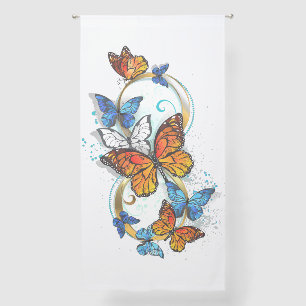 Infinity of Monarch Butterflies Sheer Curtains