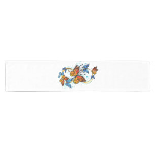 Infinity of Monarch Butterflies Short Table Runner