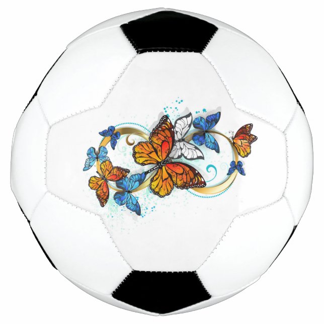 Infinity of Monarch Butterflies Soccer Ball (Front)