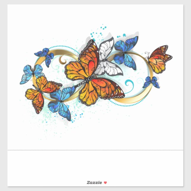 Infinity of Monarch Butterflies Sticker (Sheet)