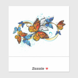 Infinity of Monarch Butterflies Sticker