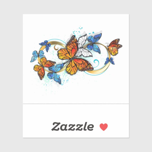 Infinity of Monarch Butterflies Sticker (Sheet)
