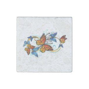Infinity of Monarch Butterflies Stone Magnet