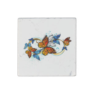 Infinity of Monarch Butterflies Stone Magnet