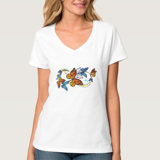 Infinity of Monarch Butterflies T-Shirt (Front)
