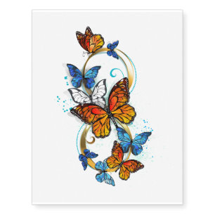 Infinity of Monarch Butterflies Temporary Tattoos