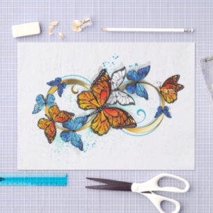 Infinity of Monarch Butterflies Tissue Paper