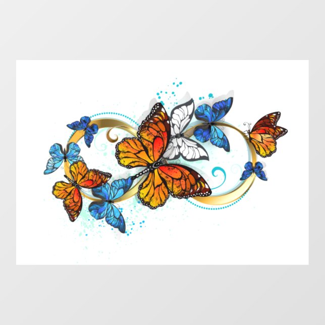 Infinity of Monarch Butterflies Window Cling (Sheet)