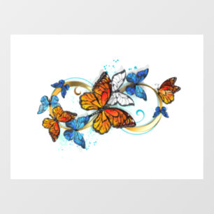 Infinity of Monarch Butterflies Window Cling