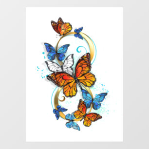 Infinity of Monarch Butterflies Window Cling
