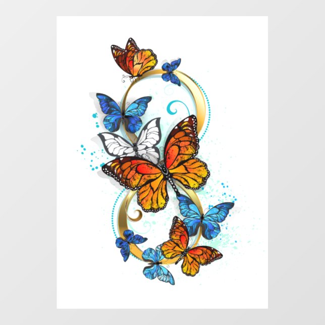 Infinity of Monarch Butterflies Window Cling (Sheet)