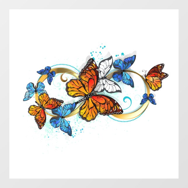 Infinity of Monarch Butterflies Window Cling (Sheet)