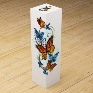 Infinity of Monarch Butterflies Wine Box