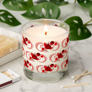 Infinity Rose Pattern Scented Candle