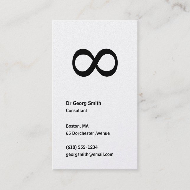Infinity - Scientist Business Card (Front)