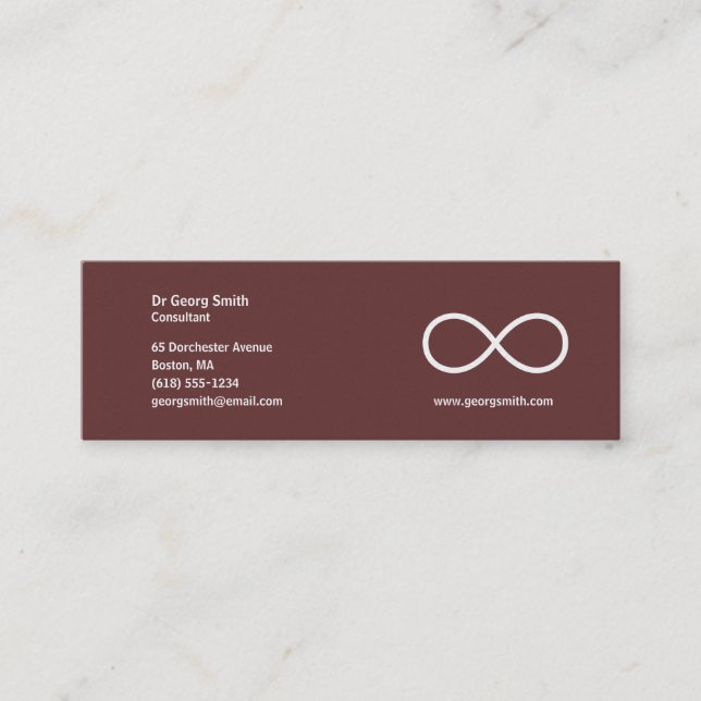 Infinity - Scientist Business Card (Front)