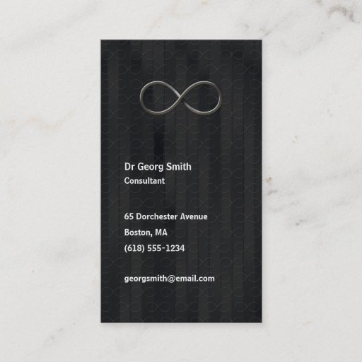 Customizable Infinity - Scientist Dark Grey Business Card
