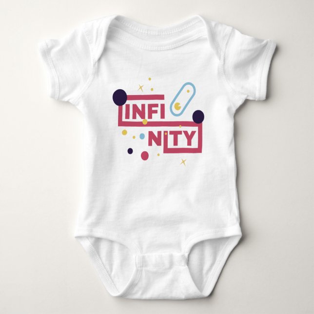 Infinity Shapes Design Baby Bodysuit (Front)
