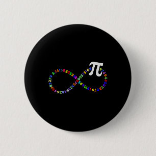 Infinity Sign 3.14 Math Teacher Pi National Day Sh Button