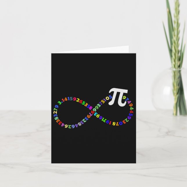Infinity Sign 3.14 Math Teacher Pi National Day Sh Card (Front)