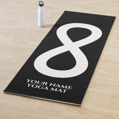 Infinity sign spiritual icon symbol custom name yoga mat