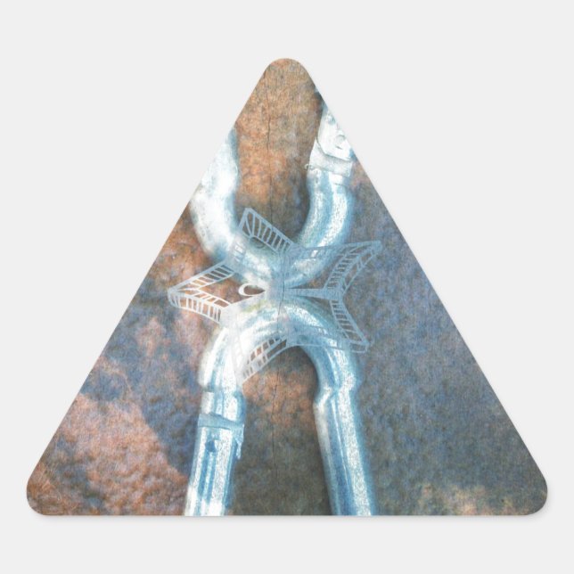 Infinity silver Cute nice inspirational design Art Triangle Sticker (Front)