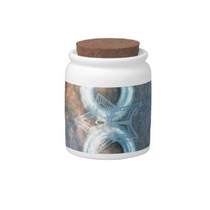 Infinity silver star candy jar