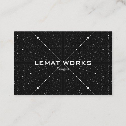 Infinity Space Dots _Black_ Business Card