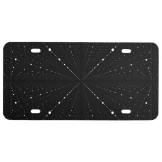 Infinity Space Dots -Black- License Plate
