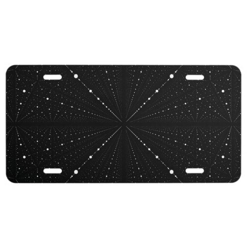 Infinity Space Dots _Black_ License Plate
