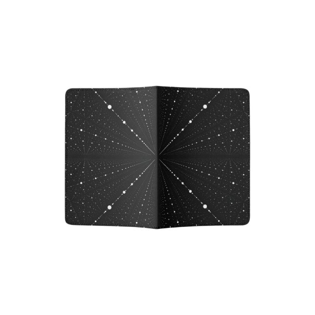 Infinity Space Dots -Black- Passport Holder (Opened)