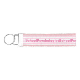 Infinity Stripe School Psychologist Key Chain