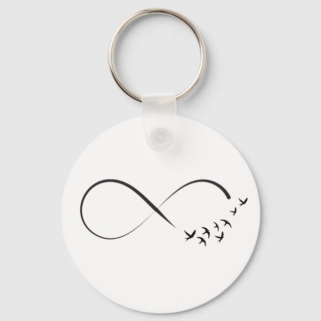 Infinity  swallow symbol keychain (Front)