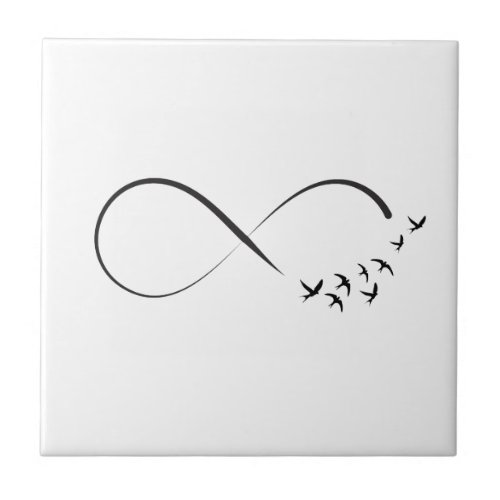 Infinity swallow symbol tile