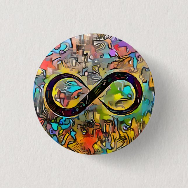 Infinity Symbol  | Autism Awareness Neurodiversity Button (Front)