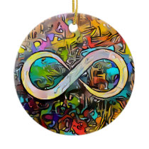Infinity Symbol  | Autism Awareness Neurodiversity Ceramic Ornament