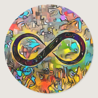 Infinity Symbol  | Autism Awareness Neurodiversity Classic Round Sticker