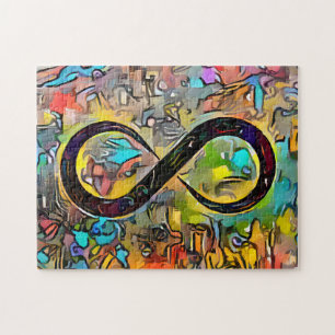 Infinity Symbol    Autism Awareness Neurodiversity Jigsaw Puzzle