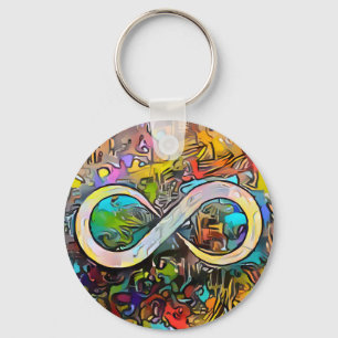 Infinity Symbol Autism Awareness Neurodiversity Keychain