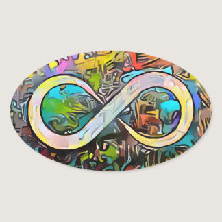 Infinity Symbol  | Autism Awareness Neurodiversity Oval Sticker