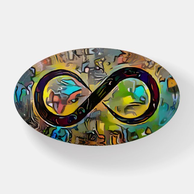 Infinity Symbol  | Autism Awareness Neurodiversity Paperweight (Front)