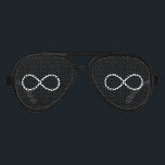 Infinity Symbol Aviator Sunglasses<br><div class="desc">Glasses with infinity symbol.</div>