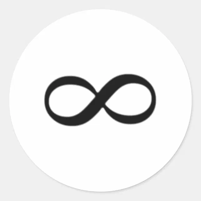 Infinity With Check Sticker Infinity Symbol Classic Round Sticker | Zazzle