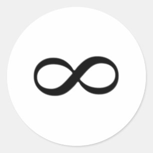 Infinity Symbol Classic Round Sticker