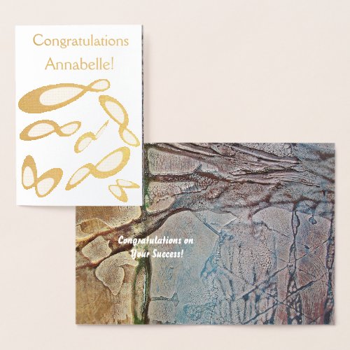 Infinity Symbol   _ Congratulations Customize Foil Card