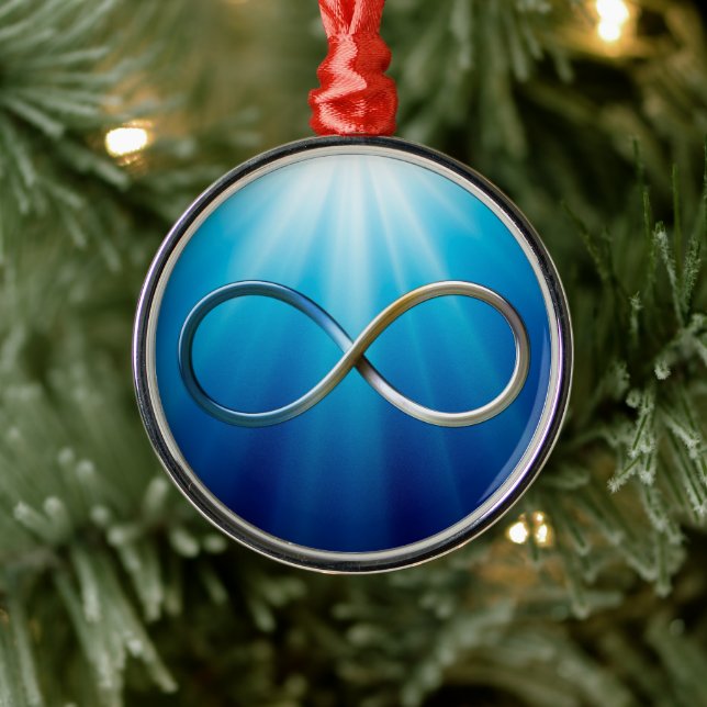 Infinity Symbol | Cool mathematics Gifts Metal Ornament (Tree)